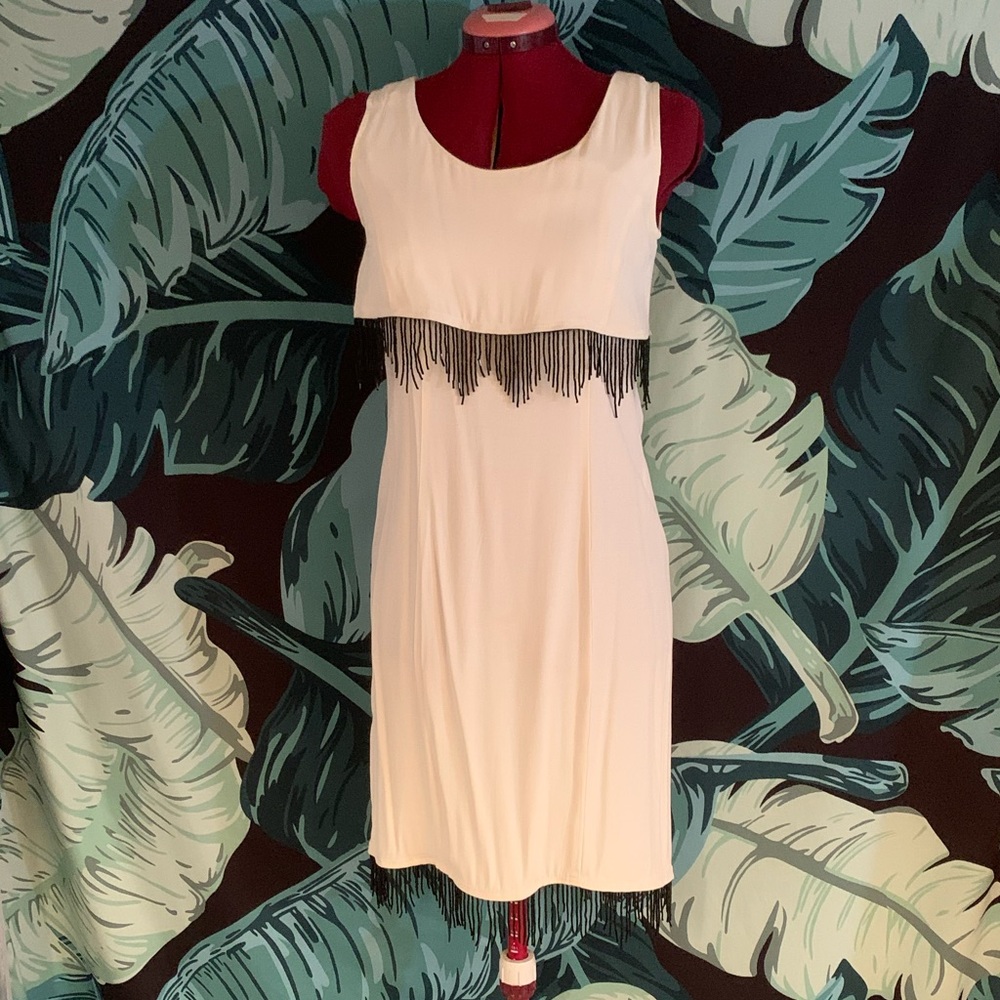 Vintage 90s beaded fringe shift